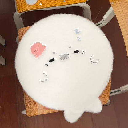 アザラシのふかふか厚手チェアクッション