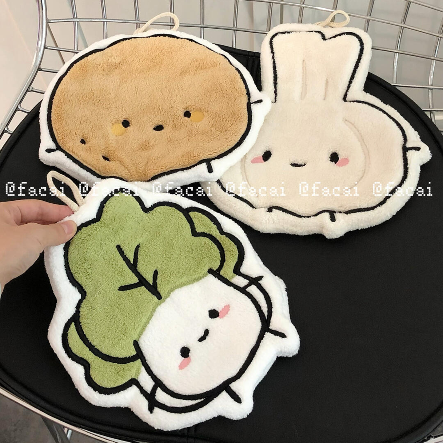 野菜モチーフ超吸水速乾ハンドタオル