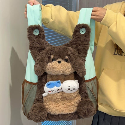 Penguin Plush Backpack | Cute and fluffy student bag