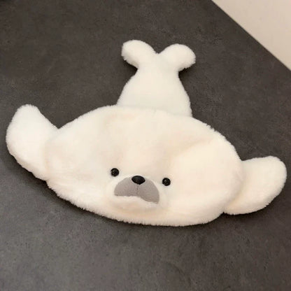 インパクト大のアザラシぬいぐるみハット面白仮装コーデ小物