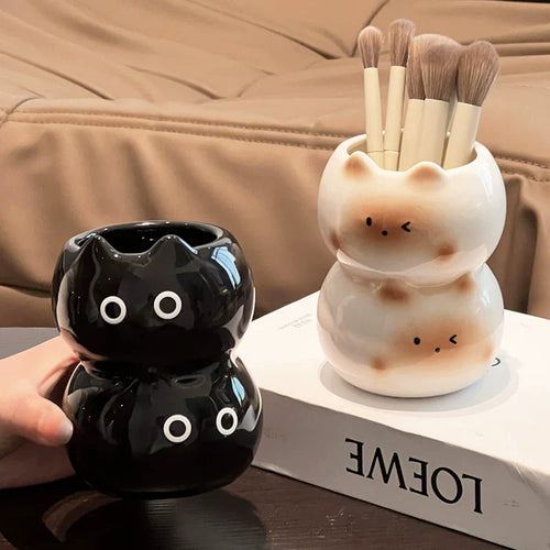 シャムネコ高見えコスメ収納デスクペン立て