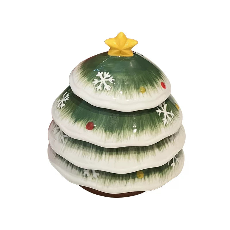 クリスマステーブルデコレーションツリー型陶器ディッシュセット食卓雰囲気作りギフト