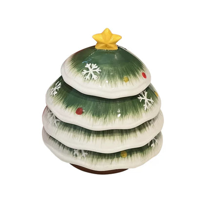 クリスマステーブルデコレーションツリー型陶器ディッシュセット食卓雰囲気作りギフト