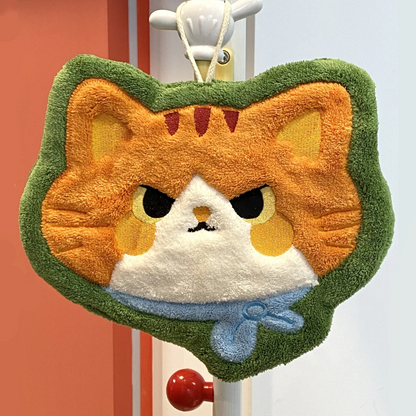 超吸水猫型ハンドタオル厚手可愛いキッチン洗面所ギフト自分へのご褒美