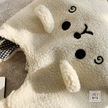 ふわもこくま刺繍ショルダーバッグ｜もこもこで癒される♡