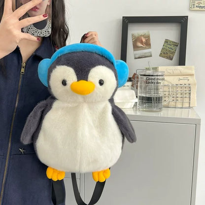 ペンギンぬいぐるみリュック｜ふわもこ可愛い子供用バックパック