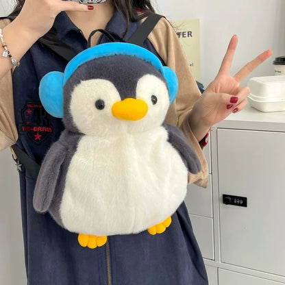 ペンギンぬいぐるみリュック｜ふわもこ可愛い子供用バックパック