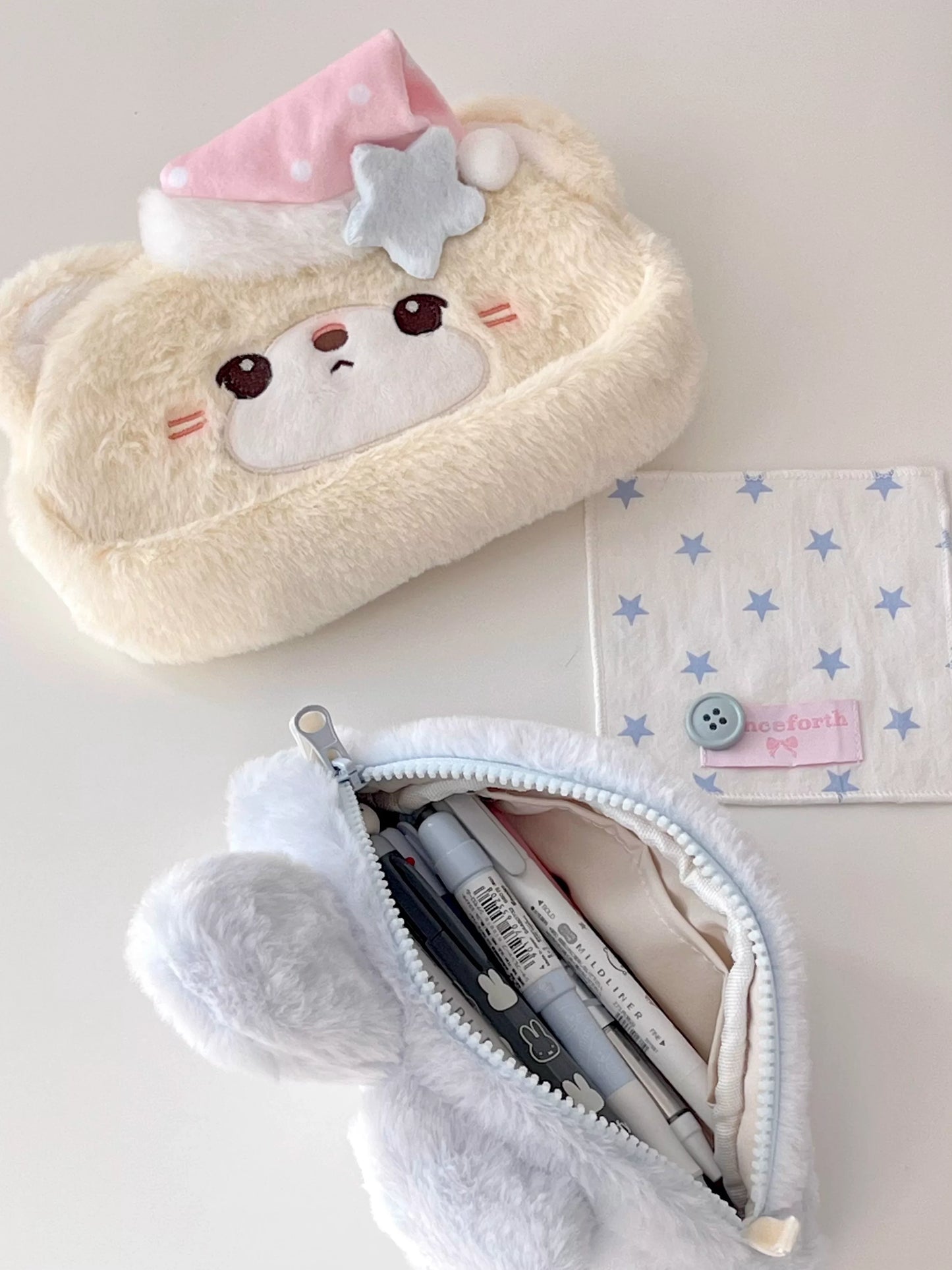 夢心地もこもこアニマルペンケース大容量収納コスメポーチ自分ご褒美ギフト