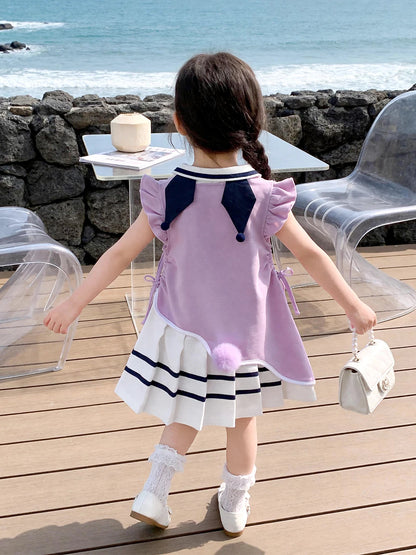 クロミちゃん風ポロ襟ワンピース子供服