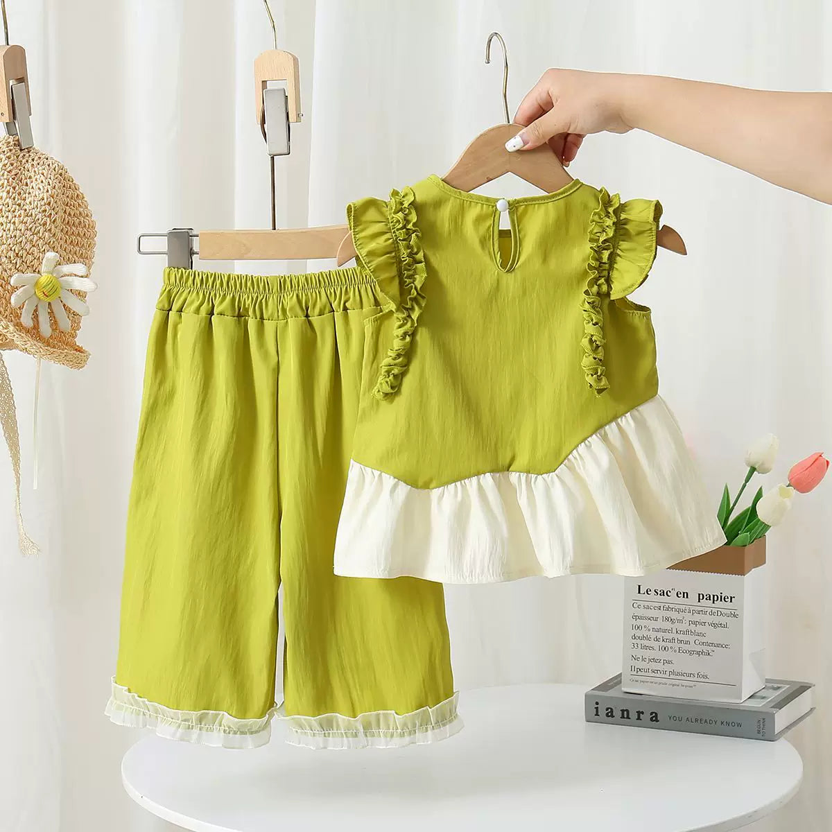 2026年新作女の子セットアップ立体フラワー子供服夏服お洒落可愛い洋風
