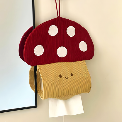 お部屋改造キノコ型壁掛けティッシュケース可愛すぎるマッシュルームファブリックカバー