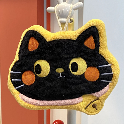 超吸水猫型ハンドタオル厚手可愛いキッチン洗面所ギフト自分へのご褒美