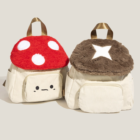 きのこぬいぐるみリュック｜ふわふわ小さめバックパック