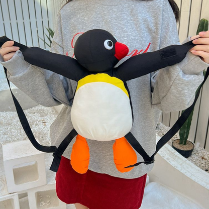 ペンギンファミリーぬいぐるみリュック｜大容量かわいいバッグ