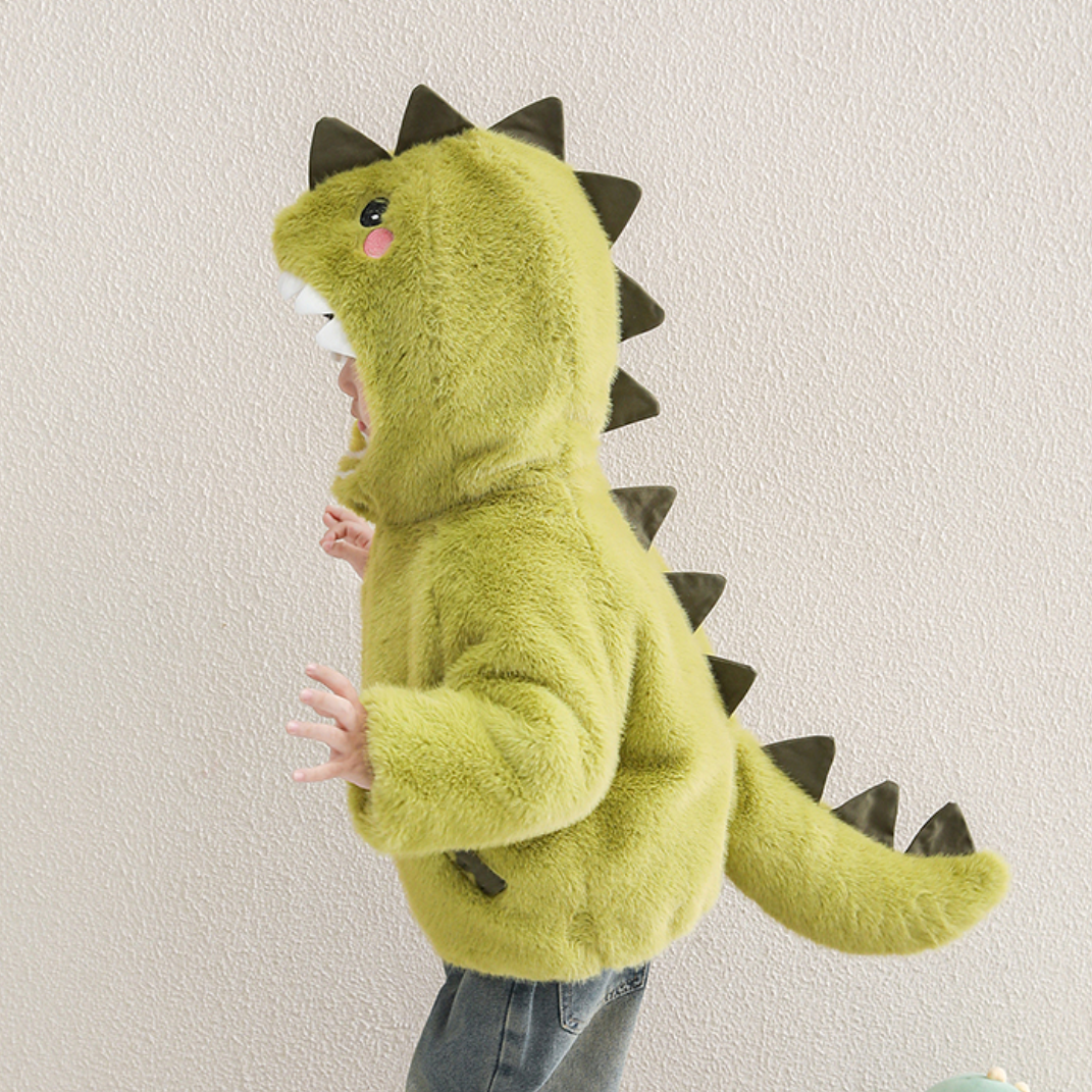 【SNS映え最強】親子ペア高級仕立てふわふわ極厚恐竜アウター