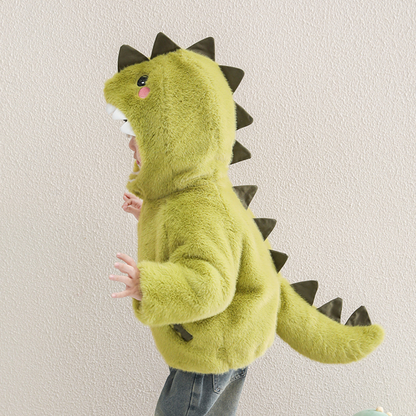 【SNS映え最強】親子ペア高級仕立てふわふわ極厚恐竜アウター