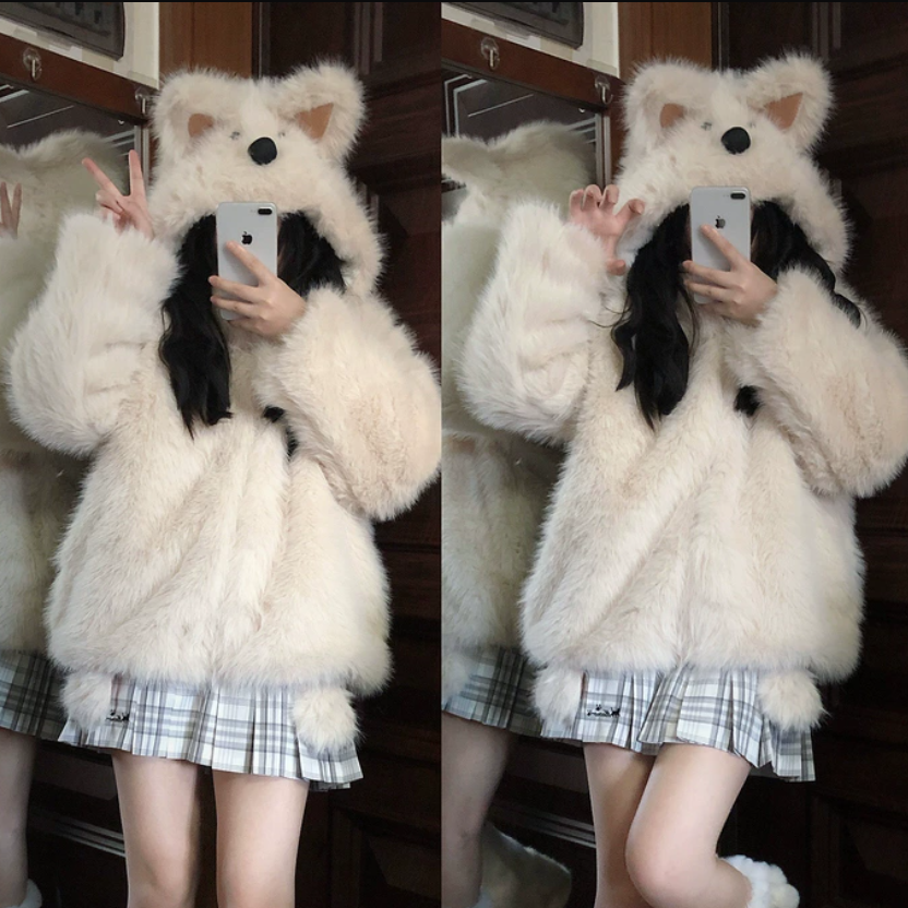 注文殺到中！ウェスティ子犬なりきりふわふわアウター