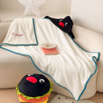 ピングーペンギンフード付きマントポンチョオールシーズン冷房対策オフィス寮用