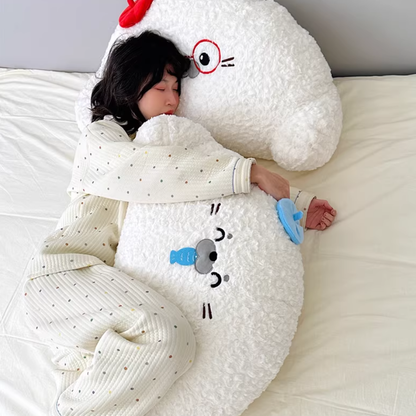 オリジナルかわいいアザラシ抱き枕ベッドソファ用大型背もたれ腰サポートクッション