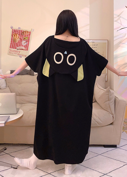 大人可愛いフード付き半袖猫耳パジャマ