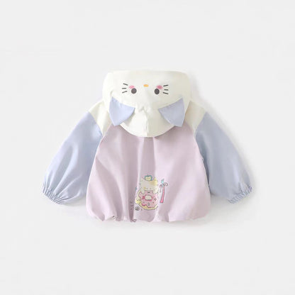 おしゃれかわいいガールズジャケットフード付き秋服