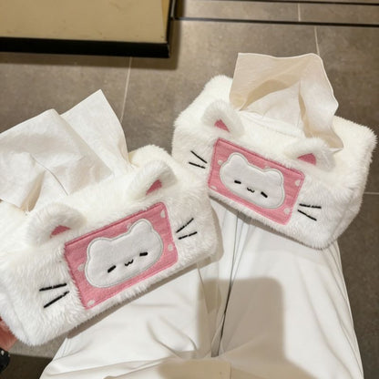 【大人可愛い】猫のぬいぐるみティッシュケース
