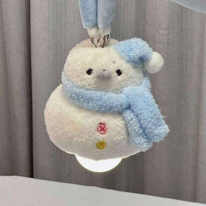 アザラシ雪だるまのふわふわぬいぐるみナイトライト