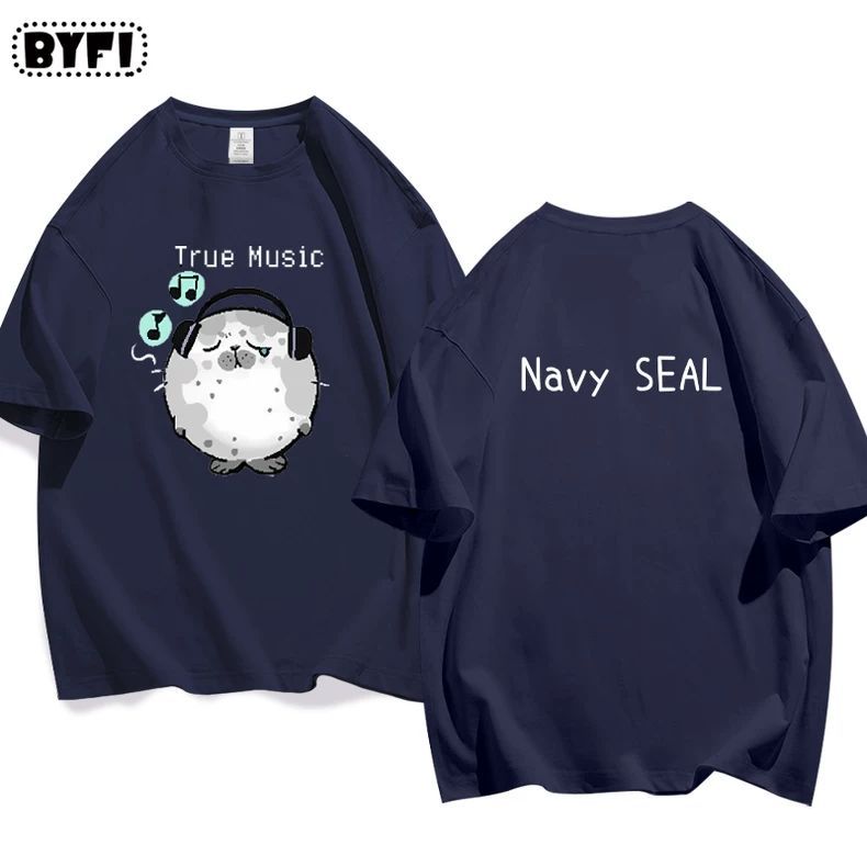 アザラシプリント半袖Tシャツ