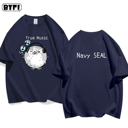 アザラシプリント半袖Tシャツ