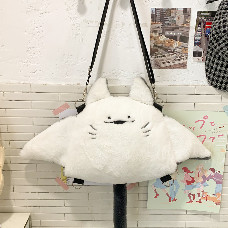 エイ（マンタ）ぬいぐるみバッグ｜ふわもこ×日系カートゥーン