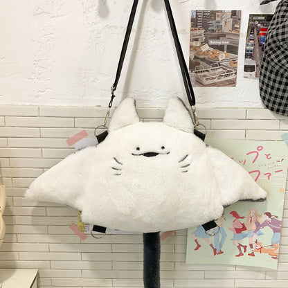 エイ（マンタ）ぬいぐるみバッグ｜ふわもこ×日系カートゥーン