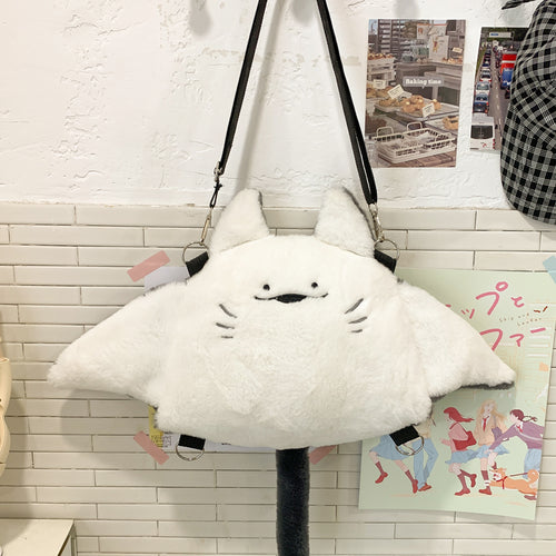エイ（マンタ）ぬいぐるみバッグ｜ふわもこ×日系カートゥーン