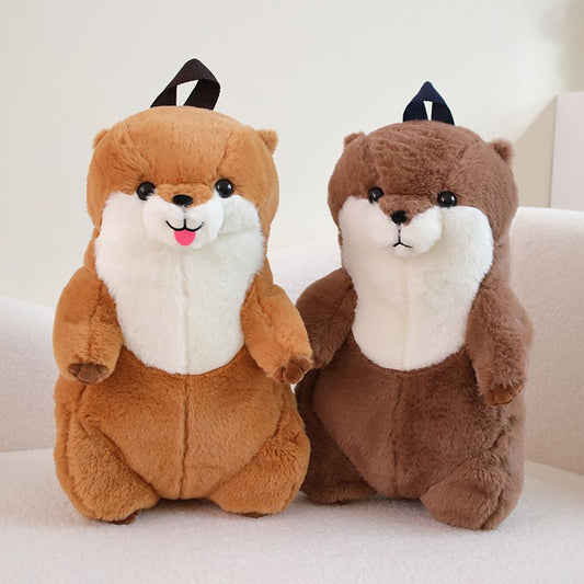 かわいいラッコぬいぐるみリュックミニバッグふわふわ小銭入れプレゼントポーチ