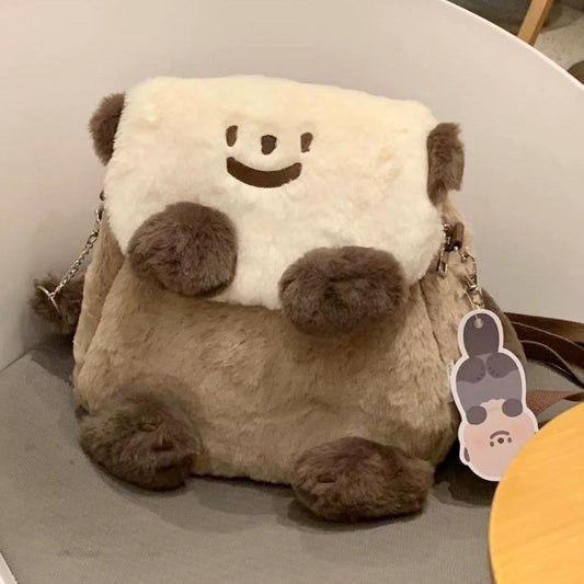 カピバラぬいぐるみリュック｜ふわふわ可愛い学生バックパック