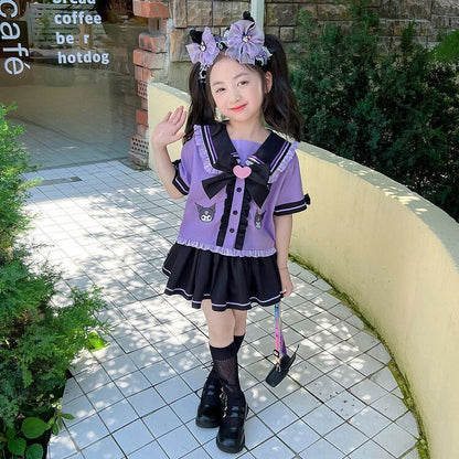 地雷系可愛いキッズクロミ風JKセットアップ