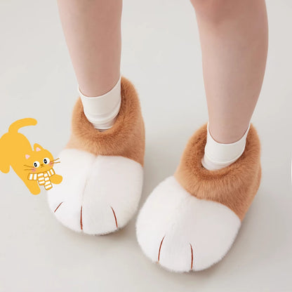 肉球に包まれる幸せ✨雪球ねこあしシューズ｜もふもふ極暖・親子でお揃い