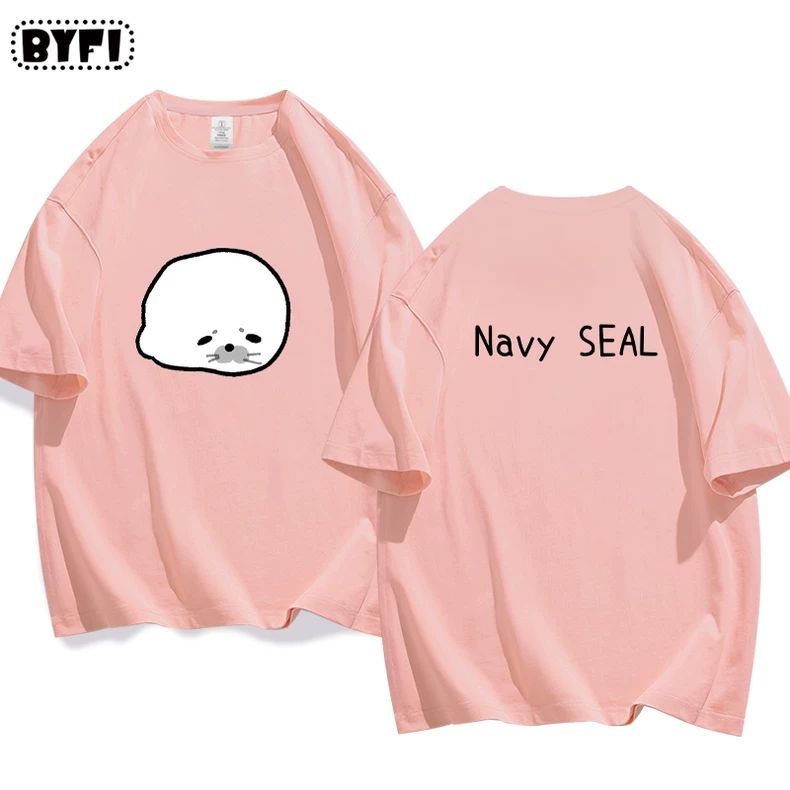 アザラシプリント半袖Tシャツ