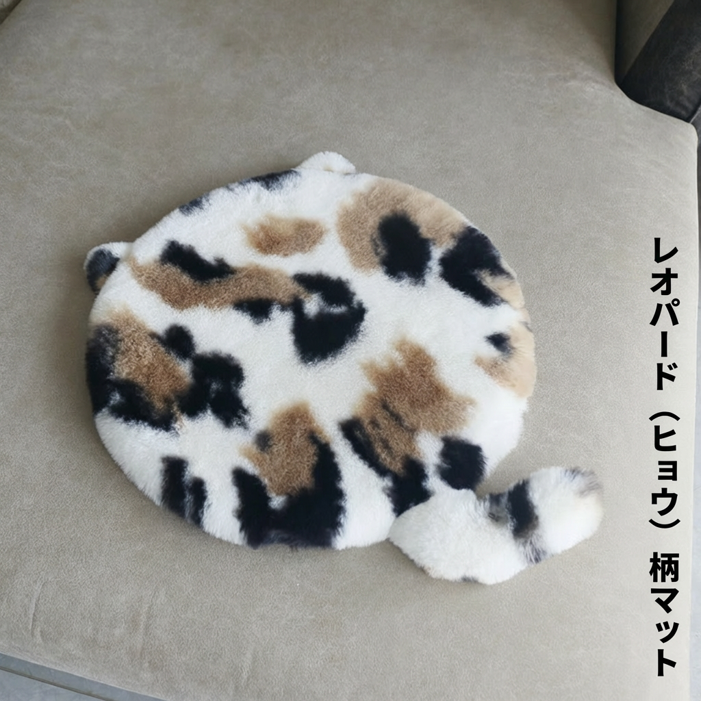 猫型ふわふわ厚手クッションラビットファー風チェアパッド自分へのご褒美ギフトにも最適