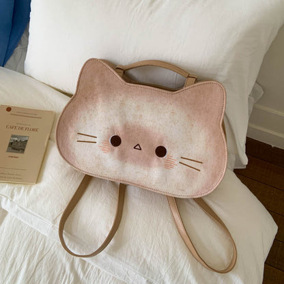猫好き必見猫グッズかわいいトーストキャットデザインねこリュック｜大容量レトロ風 通勤通学OK