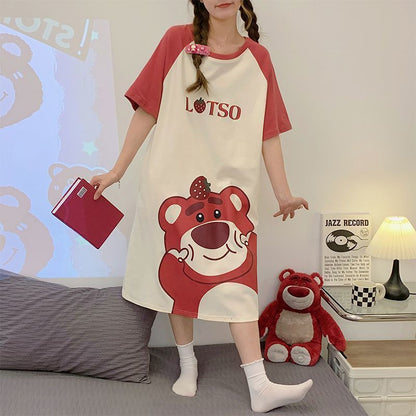 大人可愛いちいかわハローキティルームウェア夏用半袖大きいサイズパジャマ