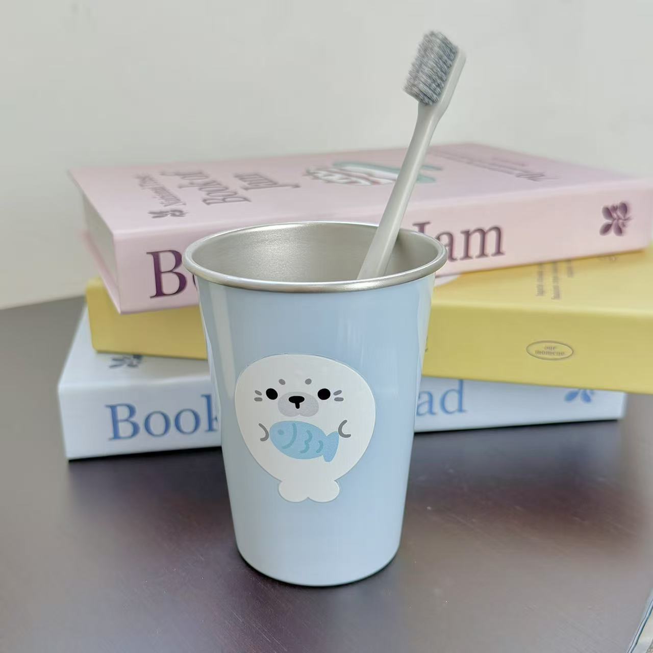 可愛いアザラシ304ステンレス歯磨きコップおしゃれギフト