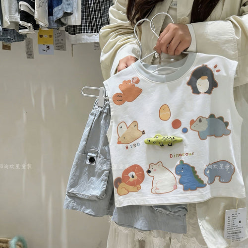 【可愛い】子供用ノースリーブTシャツ