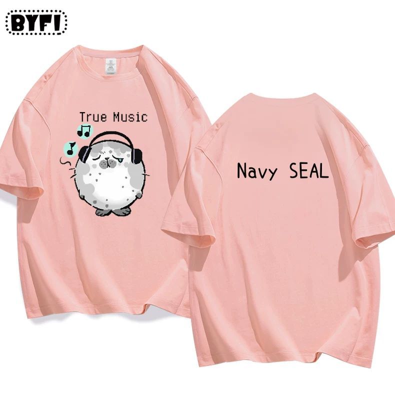 アザラシプリント半袖Tシャツ