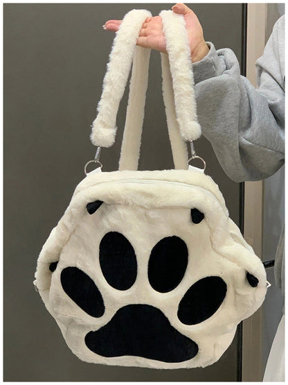 肉球デザインのふわもこ猫グッズリュック｜大容量で可愛い通学バッグ
