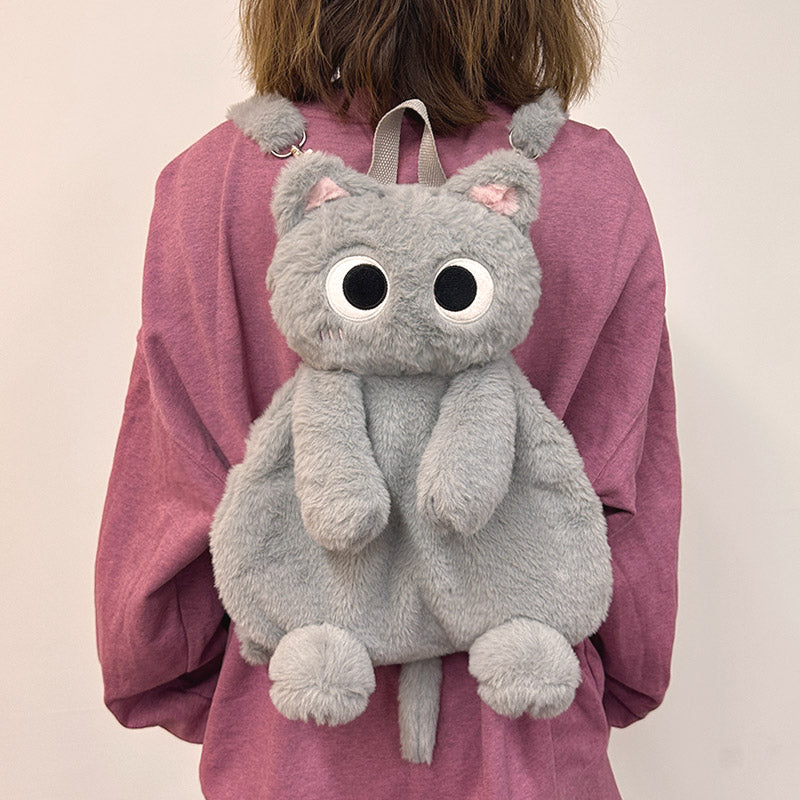 ねこキャラふわもこリュック猫グッズ｜学生・通学・女子向けカートゥーンバッグ