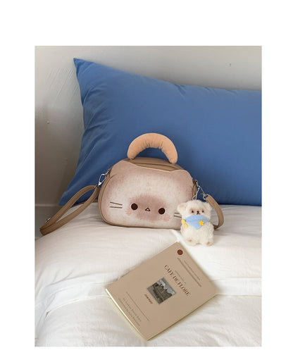 ねこトースト猫グッズキャットショルダーバッグ｜小さめ手提げ＆斜めがけOK