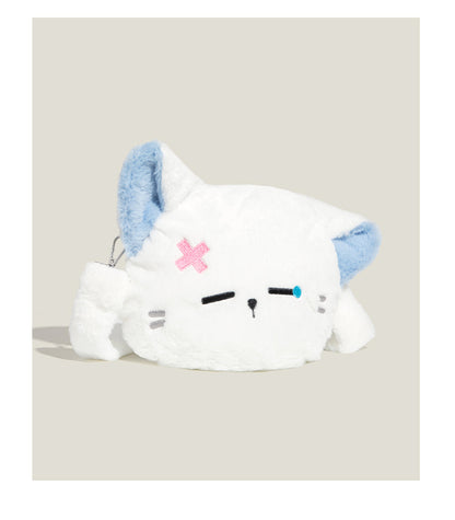 泣き顔ねこぬいぐるみバッグ｜ふわもこ斜めがけショルダー