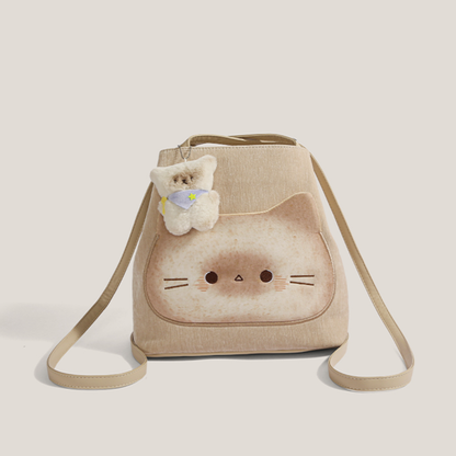 猫好き必見かわいいトーストキャットねこトート猫グッズ＆リュック｜通勤にも使える大容量カートゥーンバッグ