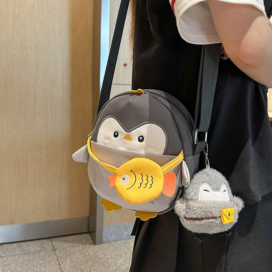 Penguin Plush Shoulder Bag | High-end Casual Design for Students and Girls 