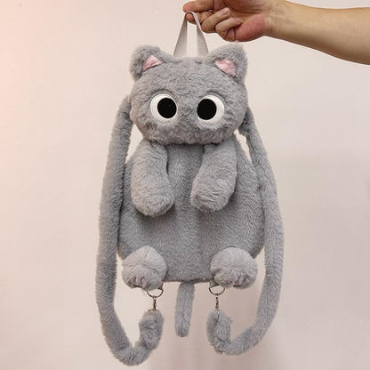 ねこキャラふわもこリュック猫グッズ｜学生・通学・女子向けカートゥーンバッグ